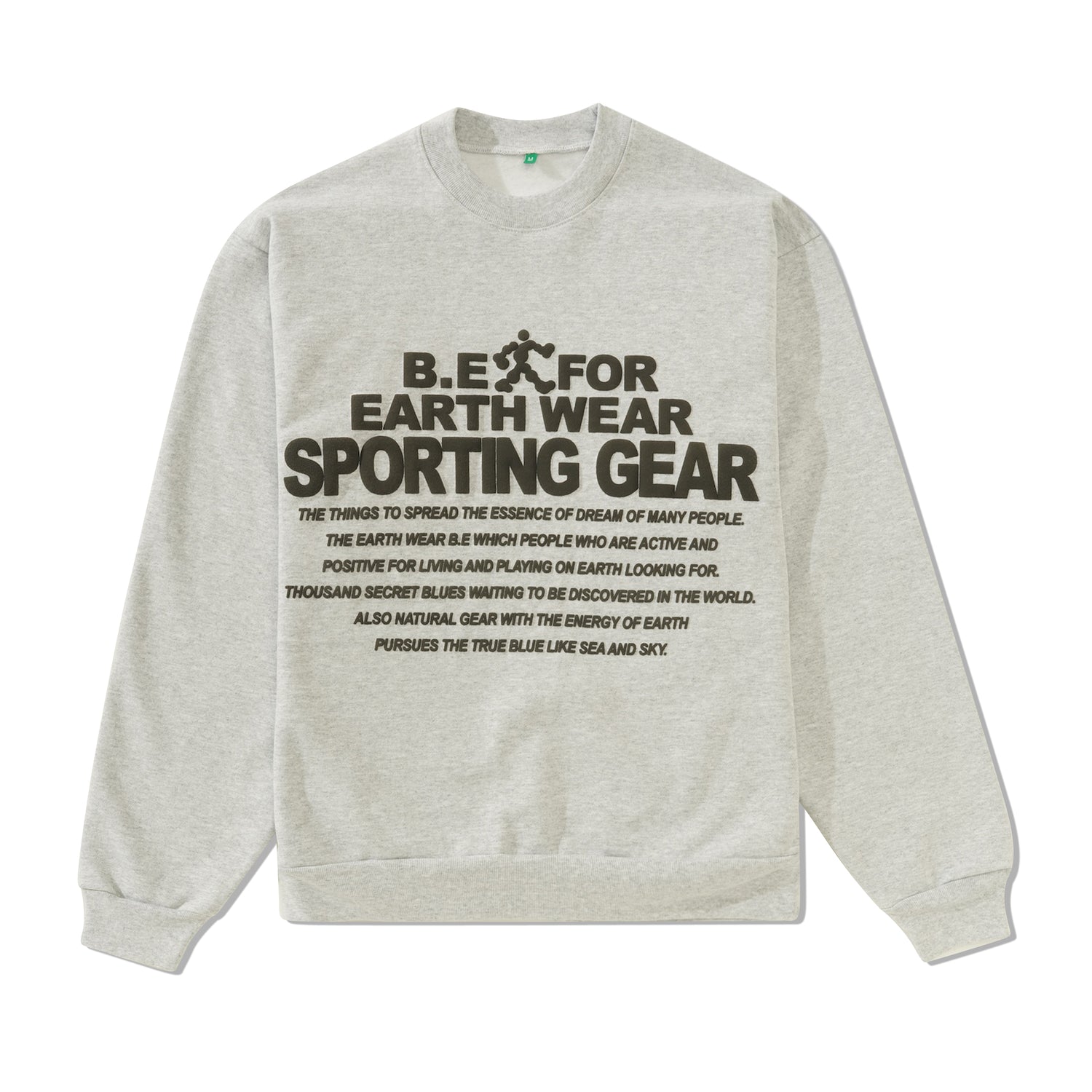 Earth Wear Crewneck, Heather Grey