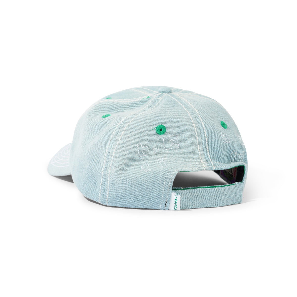 Vapor 6 Panel Hat, Light Denim / White