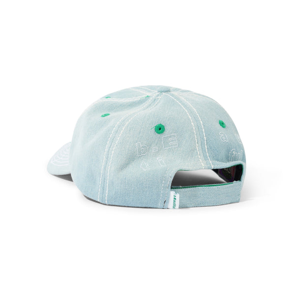 b.Eautiful Vapor 6 Panel Hat, Light Denim / White