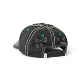 Vapor 6 Panel Hat, Off Black / White