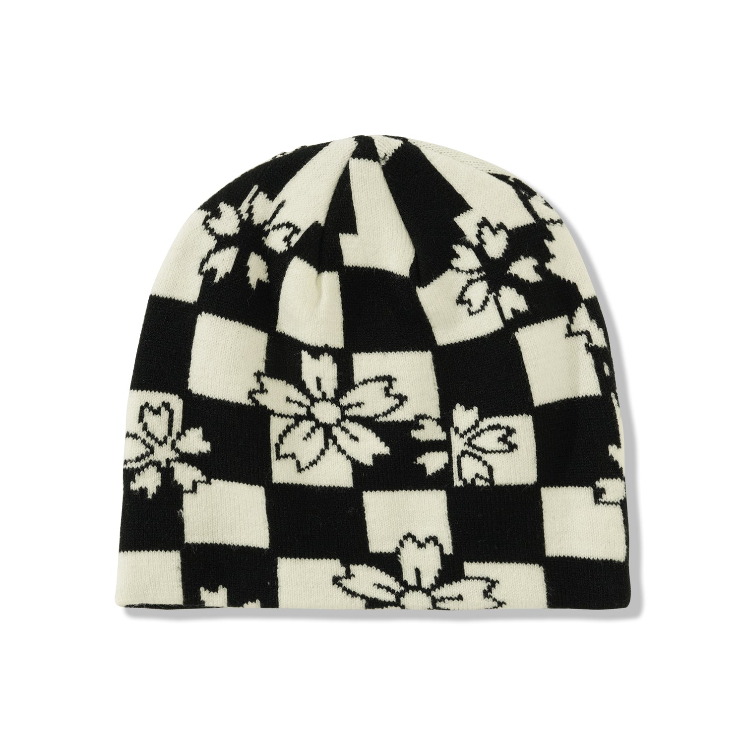 Sakura Checker Beanie, Black