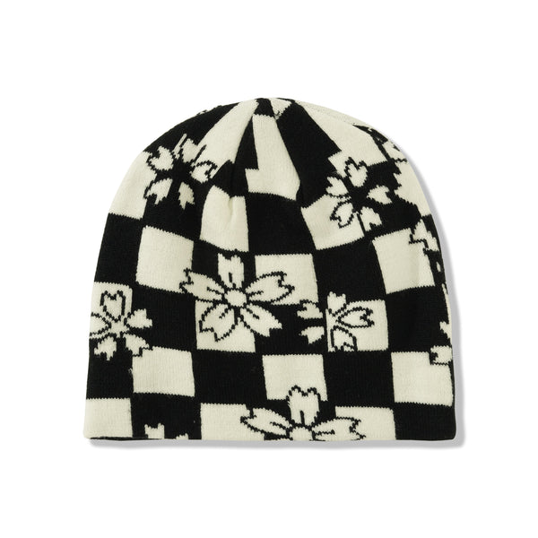 b.Eautiful Sakura Checker Beanie, Black