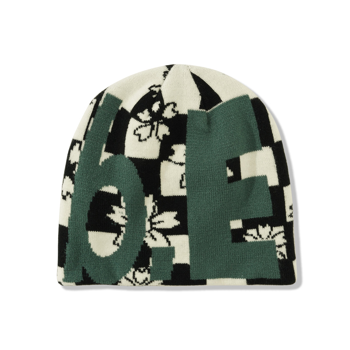 Sakura Checker Beanie, Black