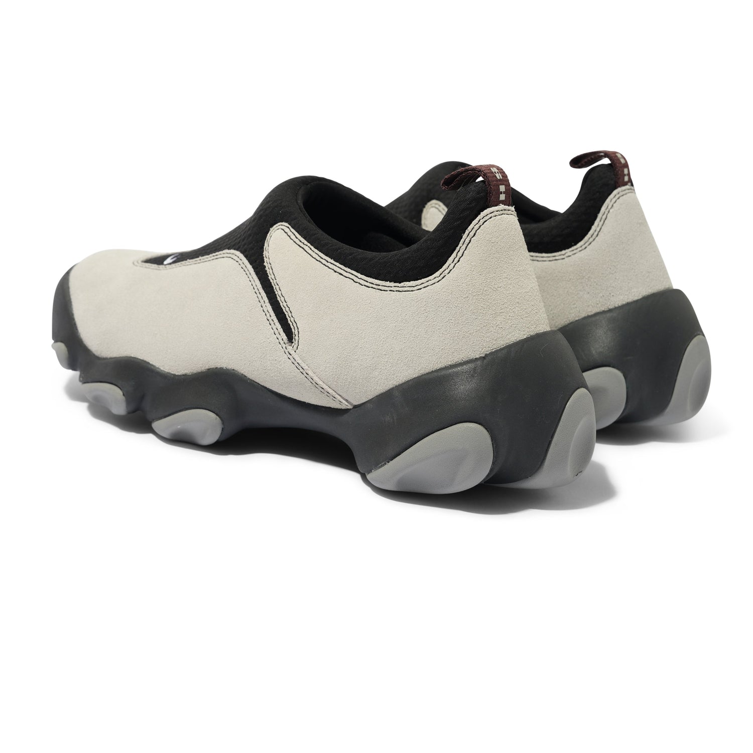 Suede Flesh Sandal, White Birch