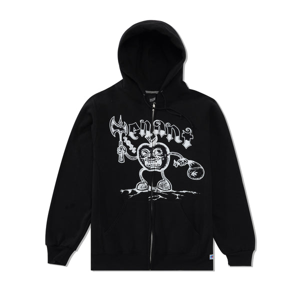 Tenant Lottie Zip Up Hood, Black