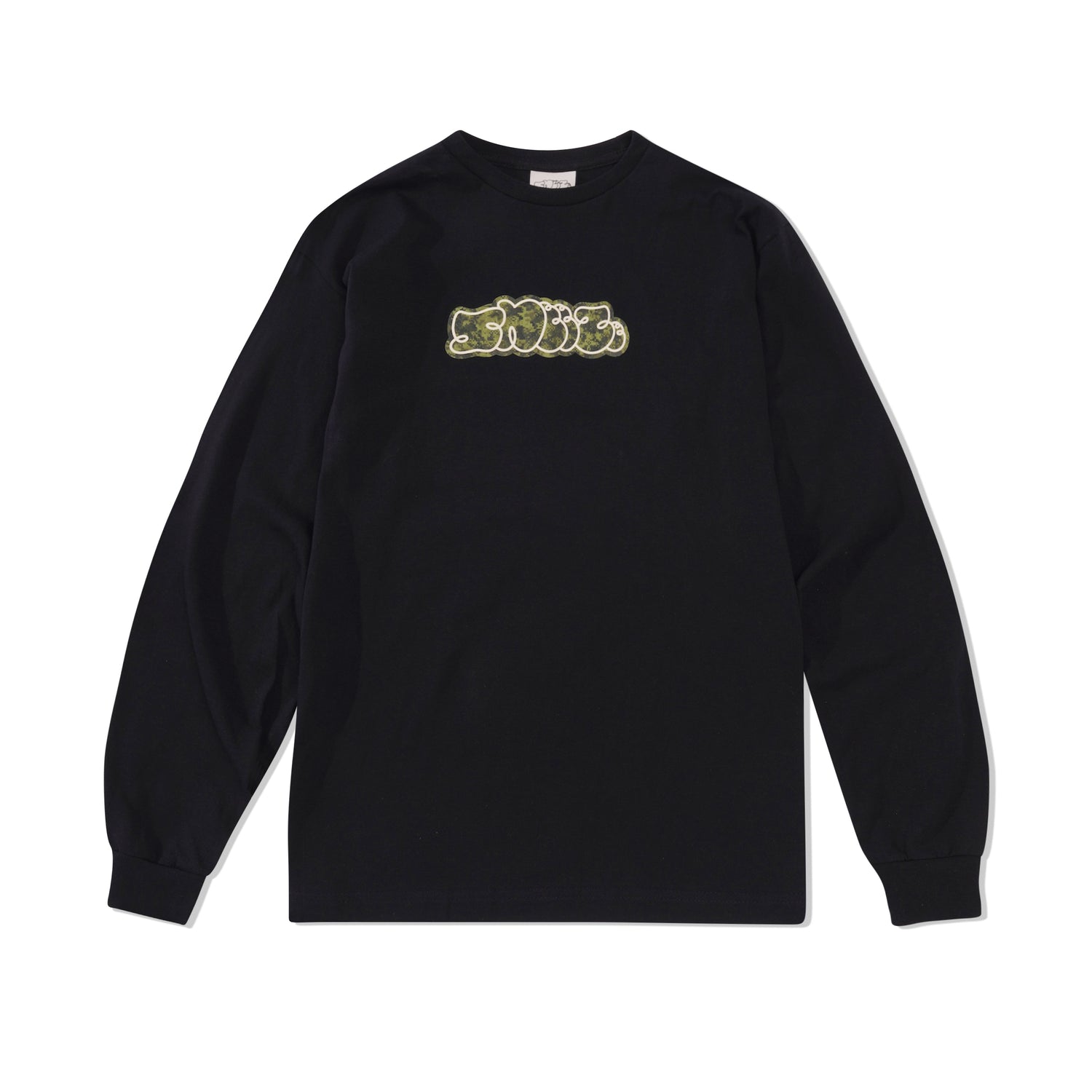 Camo Logo L/S Tee, Dark Navy