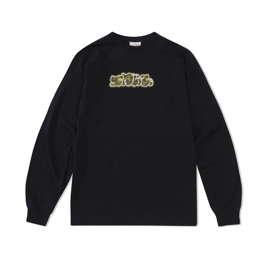 Camo Logo L/S Tee, Dark Navy