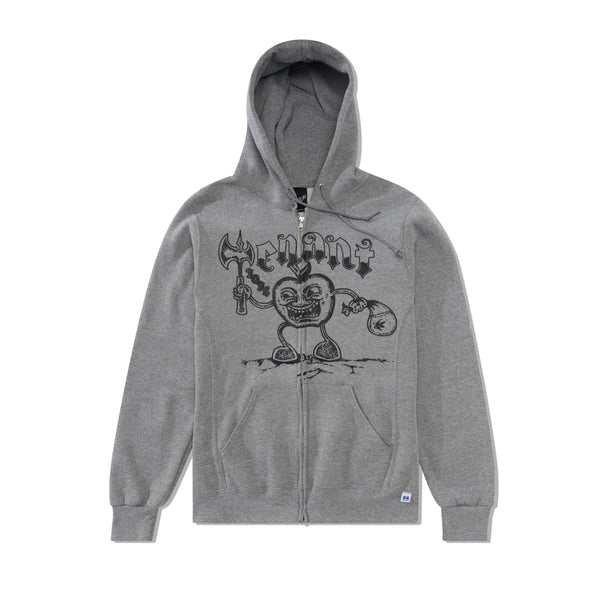 Tenant Lottie Zip Up Hood, Oxford Grey