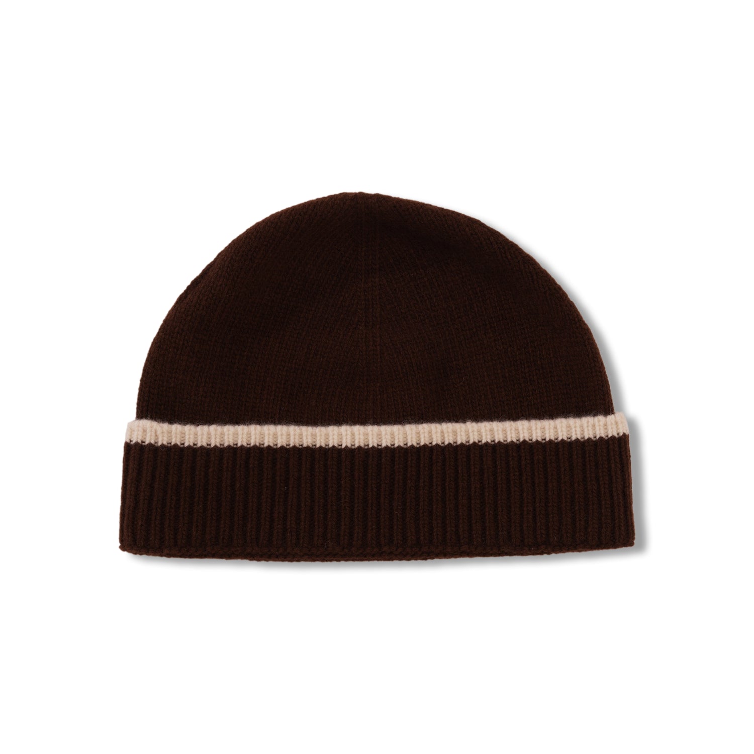 Contrast Stripe Beanie, Brown