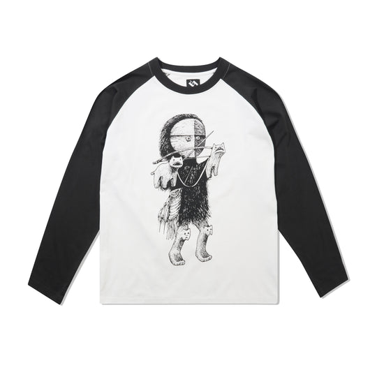 TTT Siberian Girl Raglan, Black / White