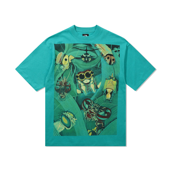 The Trilogy Tapes TTT Bugs Tee, Aqua