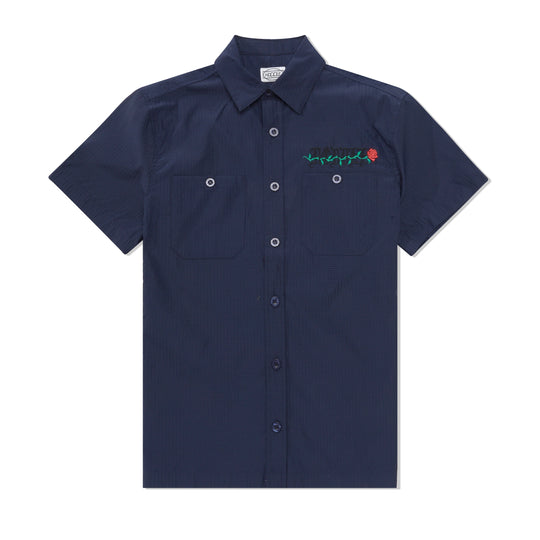 Thorn Seersucker Shirt, Navy