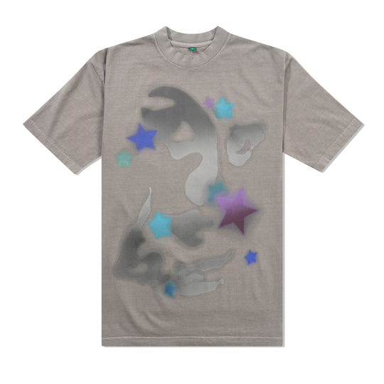 Airbrush Tee, Dark Silver