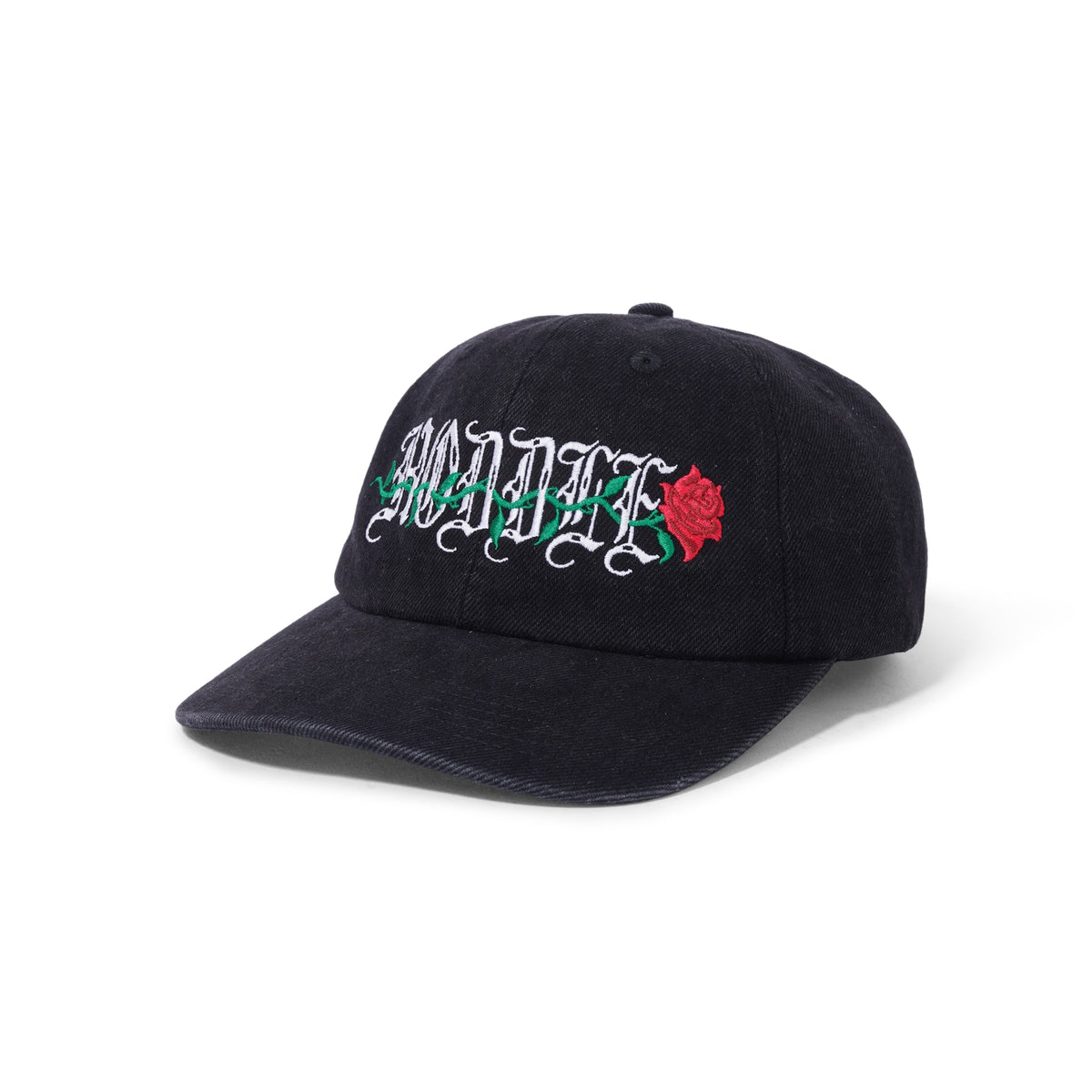 Rose Cap, Black Denim