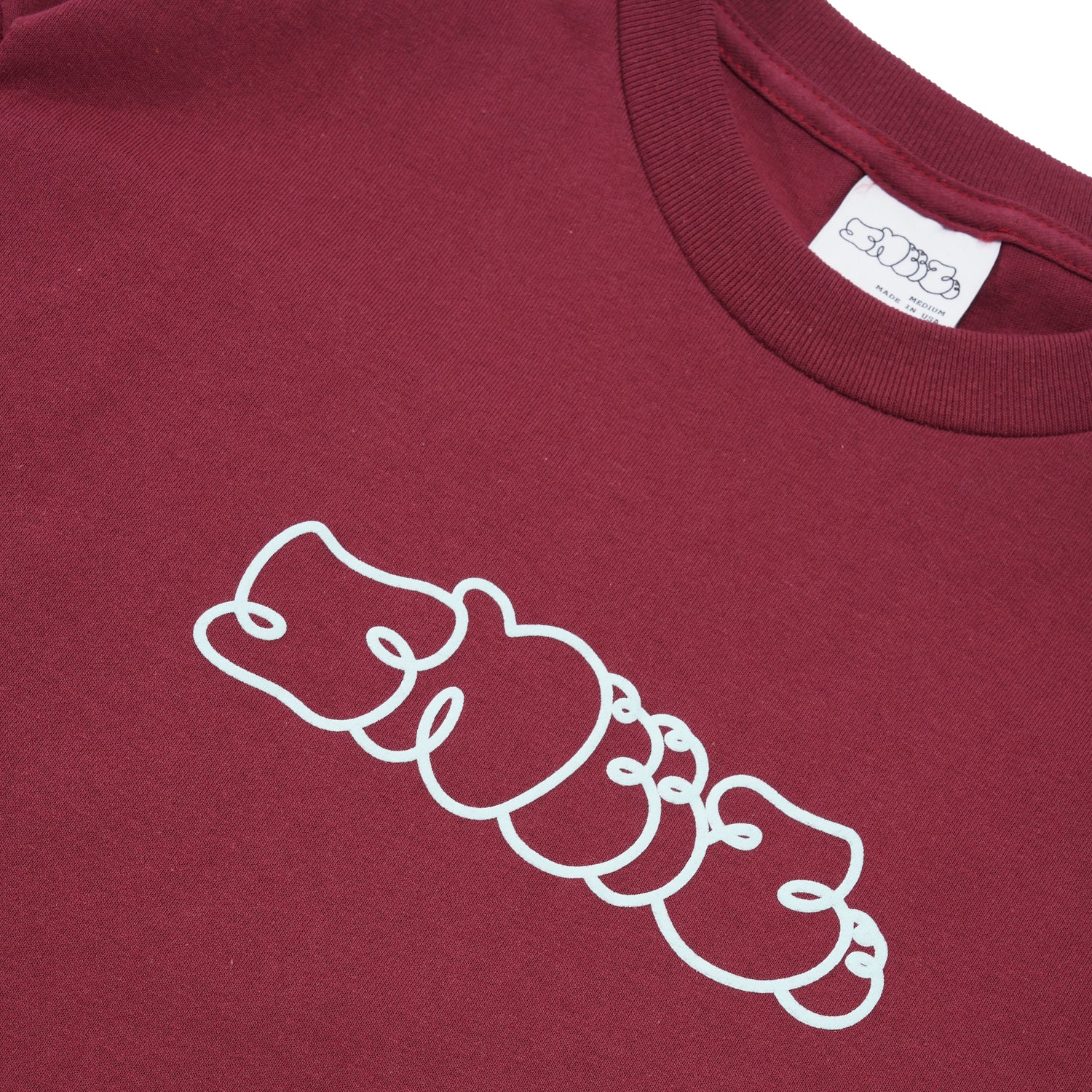 Sneeze Logo Tee, Burgundy