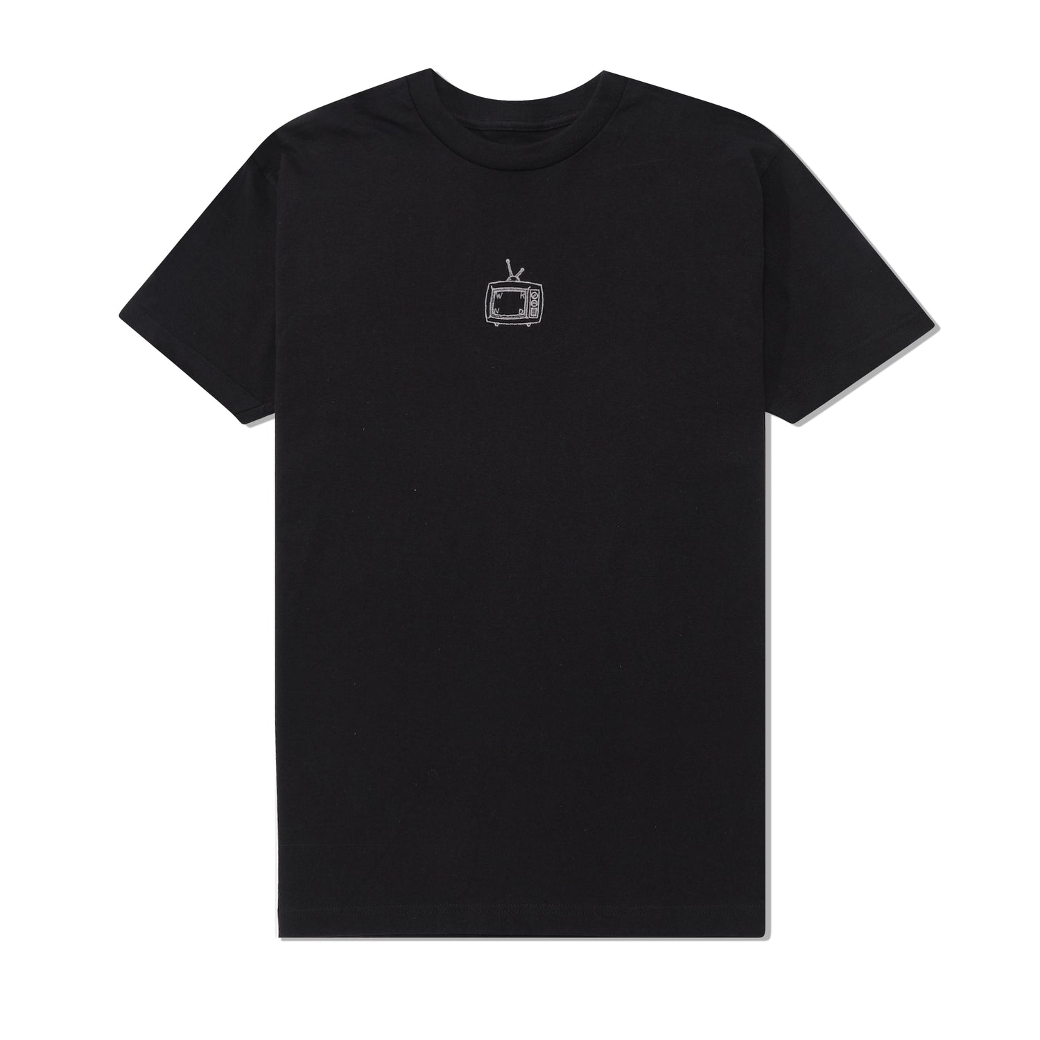 TV Logo Embroidery Tee, Black