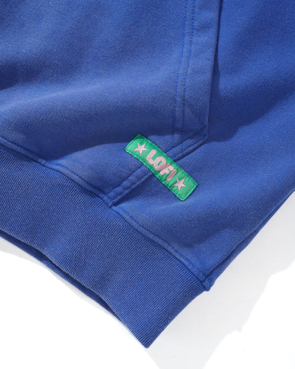 Lo-Fi Shop Zip-Thru Hood, Washed Blue