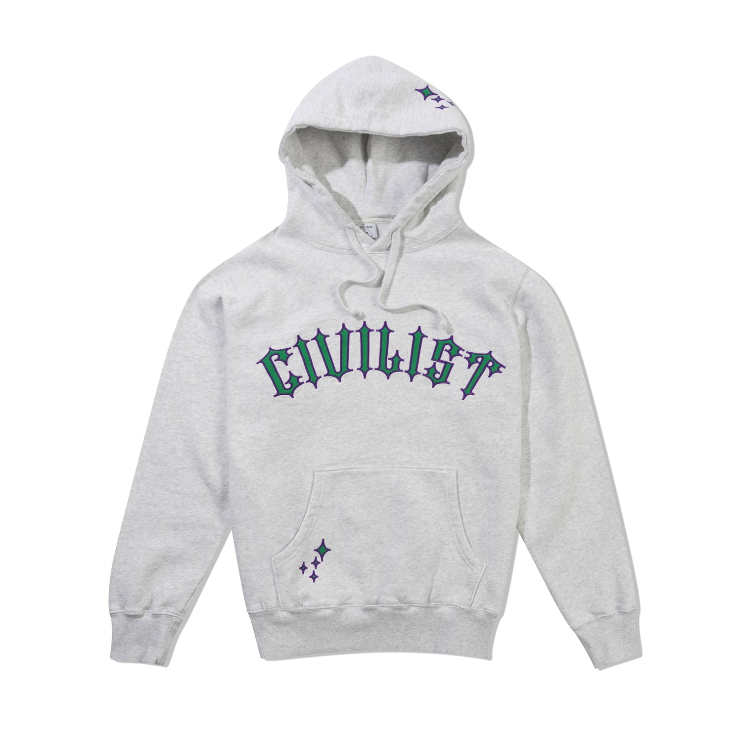Spike Pullover Hood, Light Heather Grey