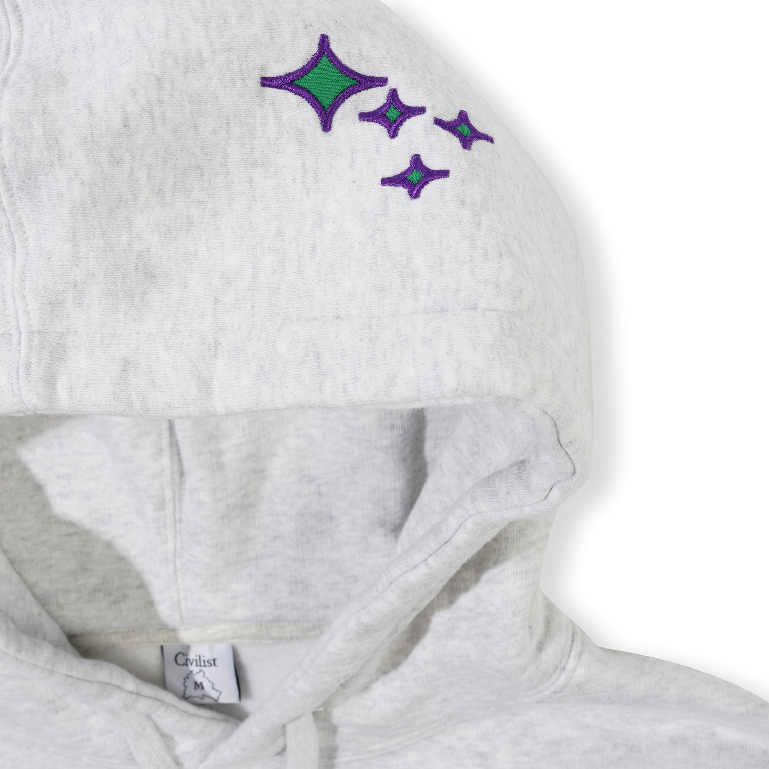 Spike Pullover Hood, Light Heather Grey