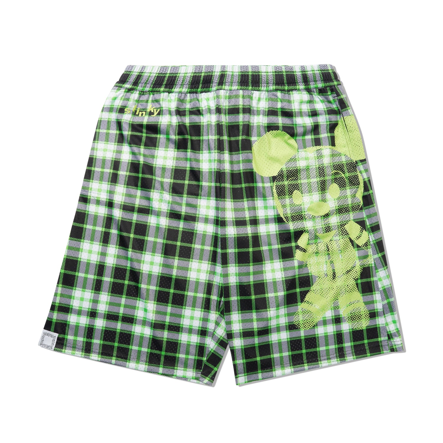 Mouse Mesh Short, Green Plaid