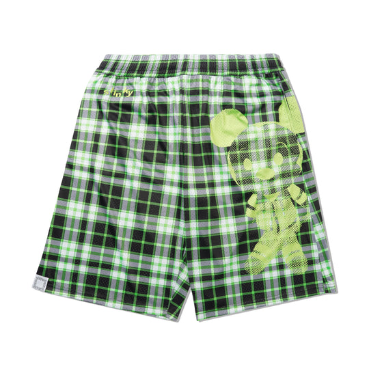 Mouse Mesh Short, Green Plaid