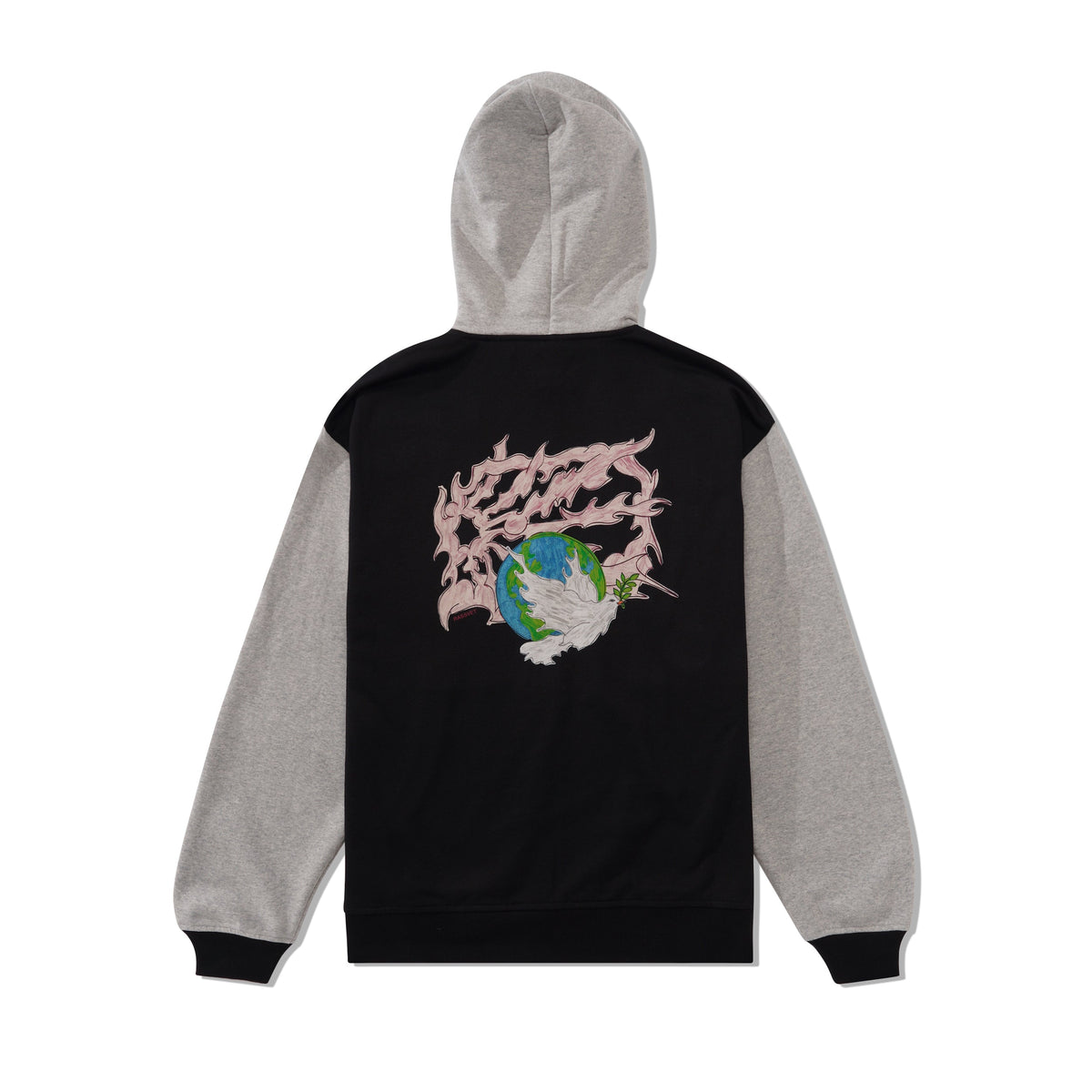 Dove Peace Zipped Pullover, Black