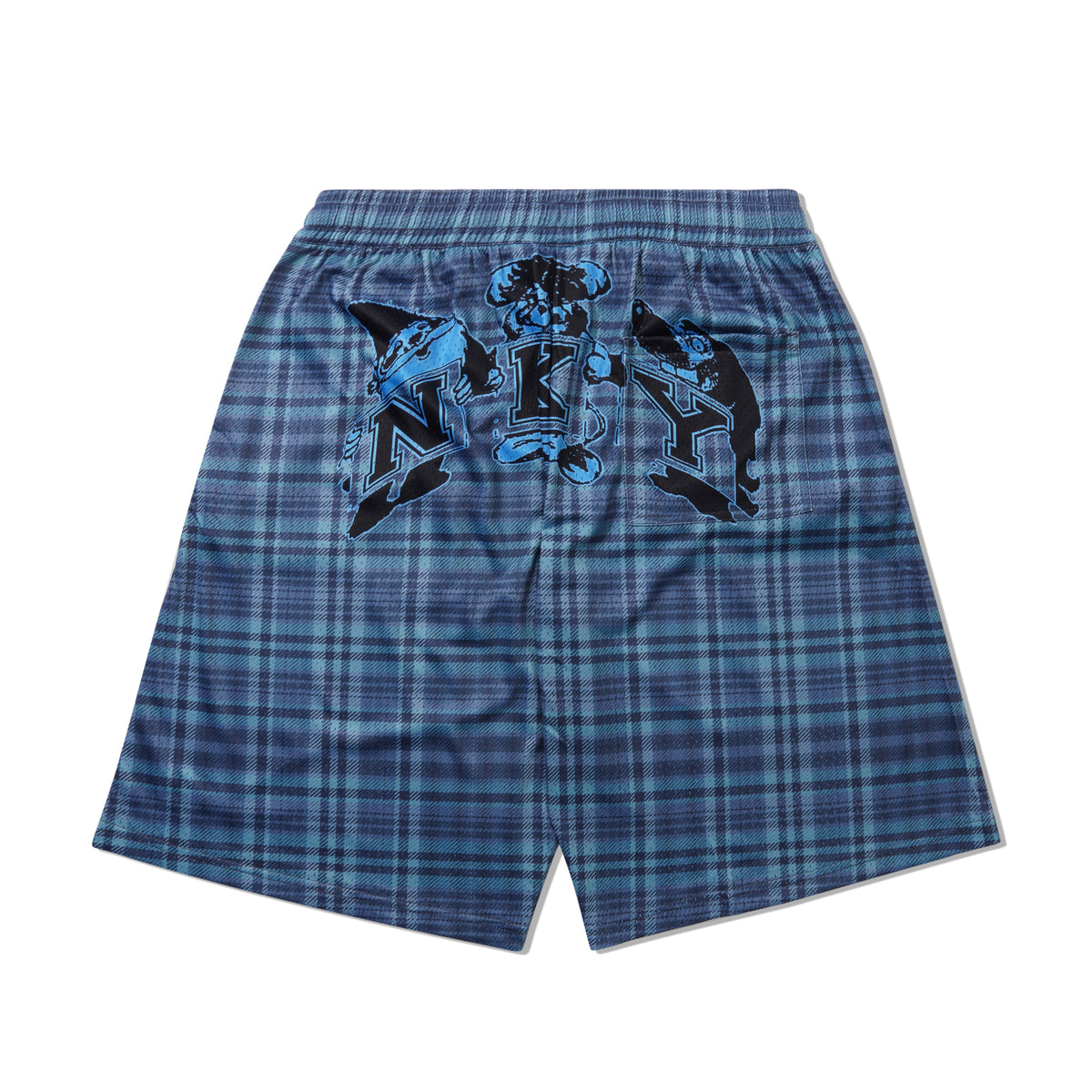 Picco Mesh Short, Blue Plaid
