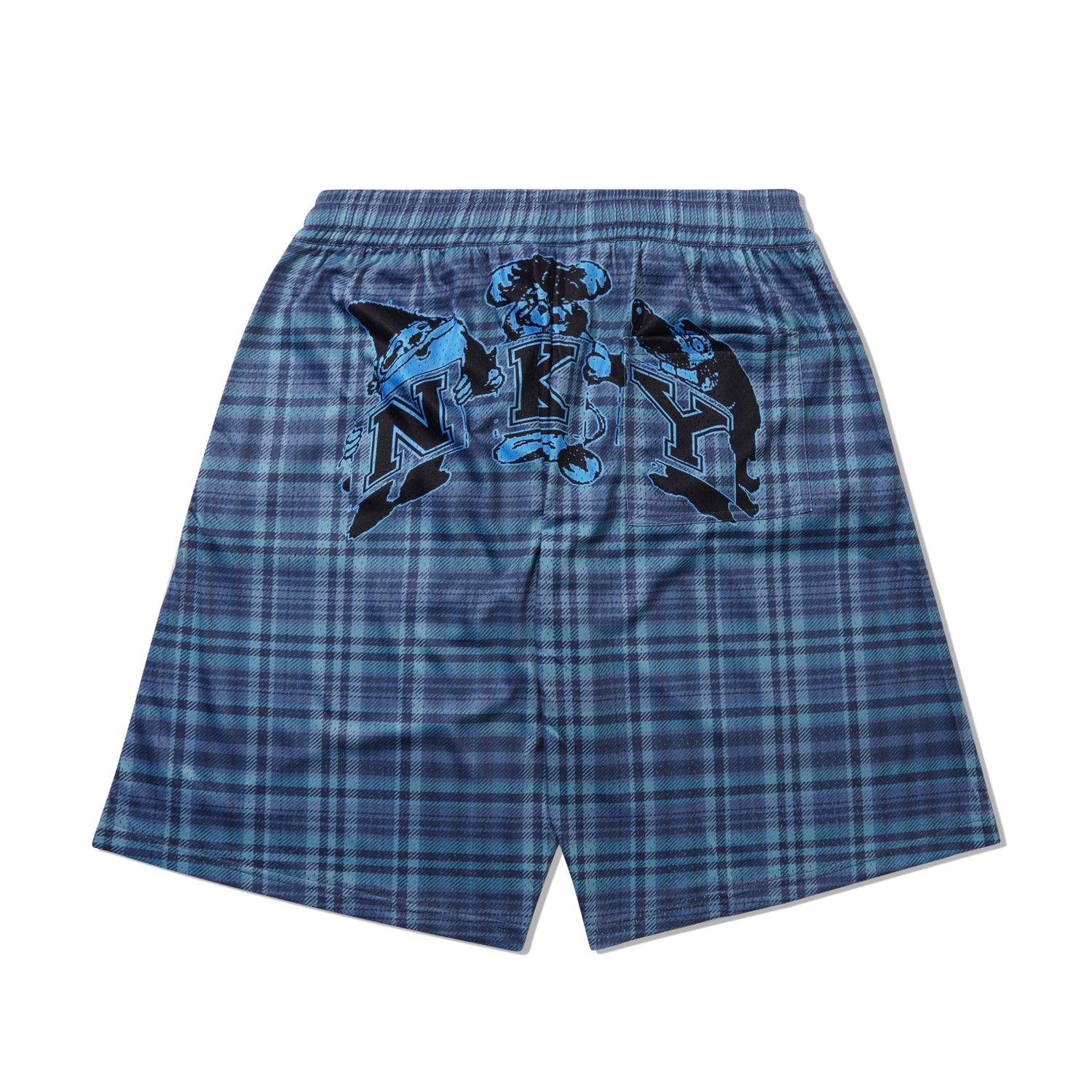Picco Mesh Short, Blue Plaid