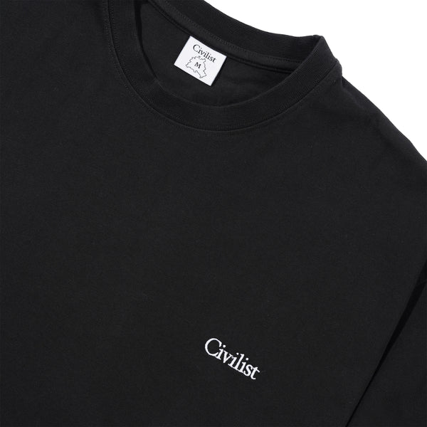 Civilist Mini Logo Tee, Black
