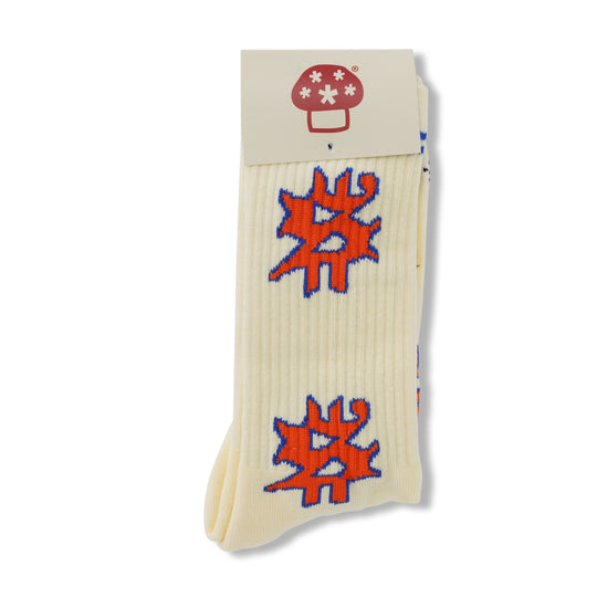S Logo Sock, White