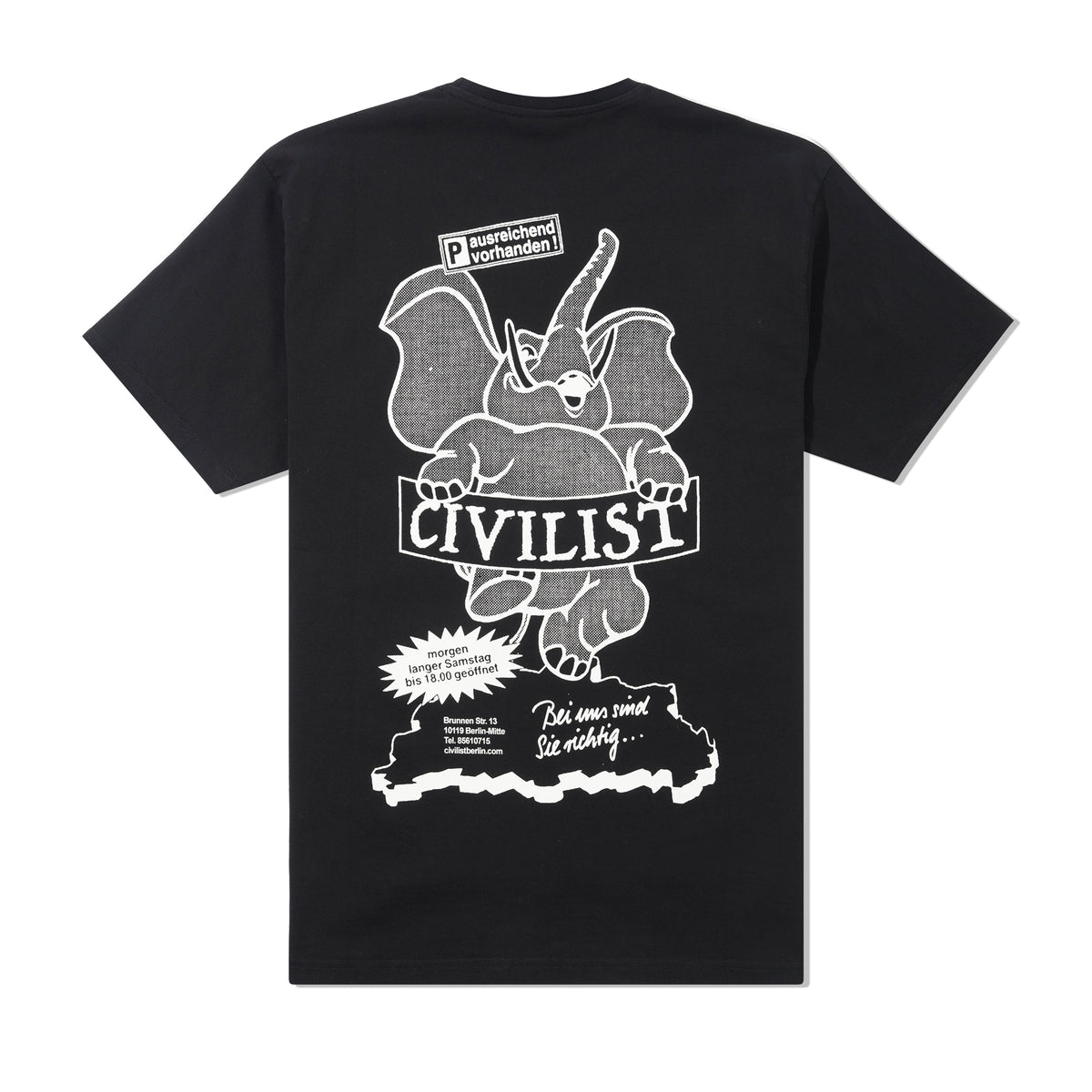 Elephant Tee, Black