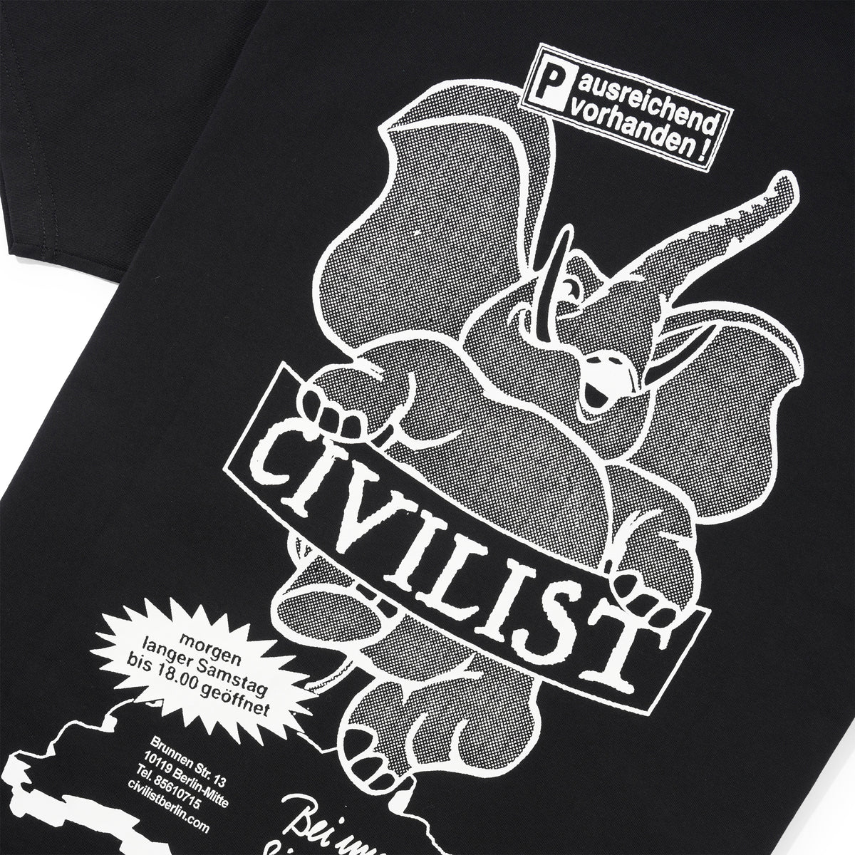 Elephant Tee, Black