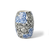 Large Smile Vase, Blue / Black