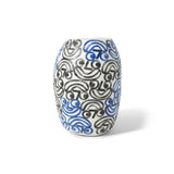 Large Smile Vase, Blue / Black
