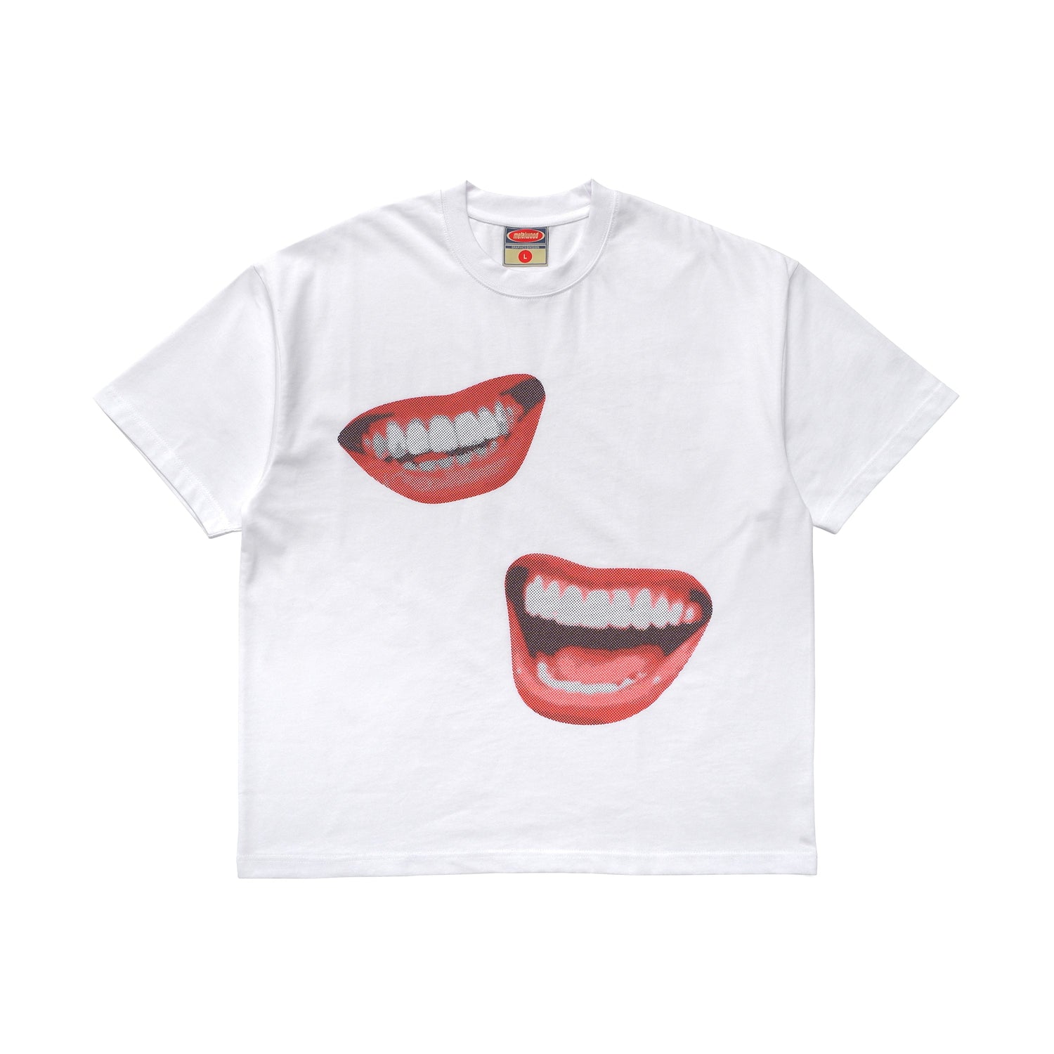 Oversized Smile Tee, White