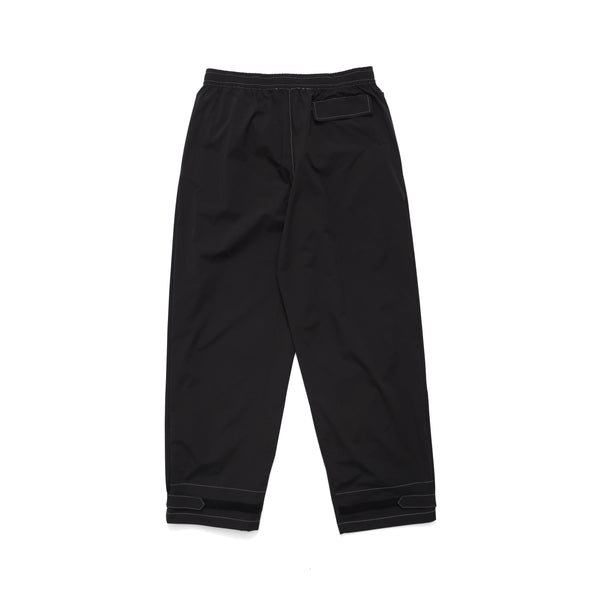 Metalwood Contrast Stitch Rain Pant, Black