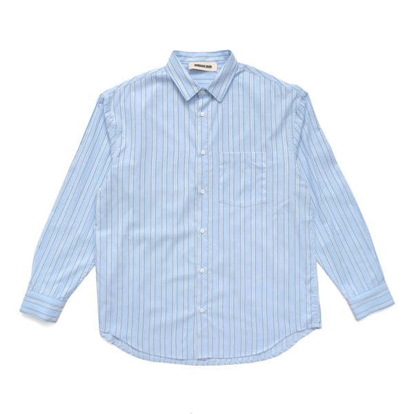 Metalwood Court Shirt, Blue / White Stripe
