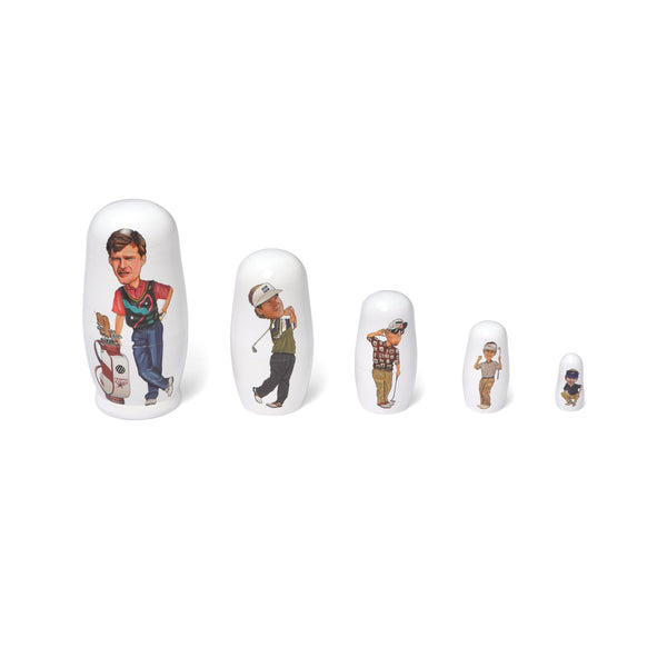 Metalwood Tour Pro Nesting Dolls, White