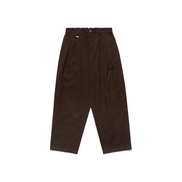 Metalwood Elastic Waist Baggy Pant, Brown