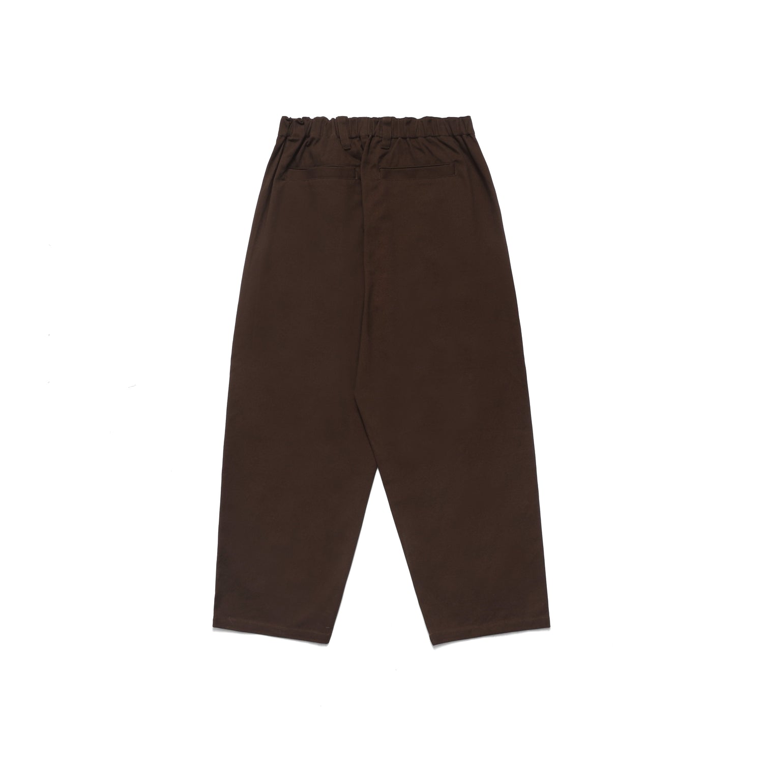 Elastic Waist Baggy Pant, Brown