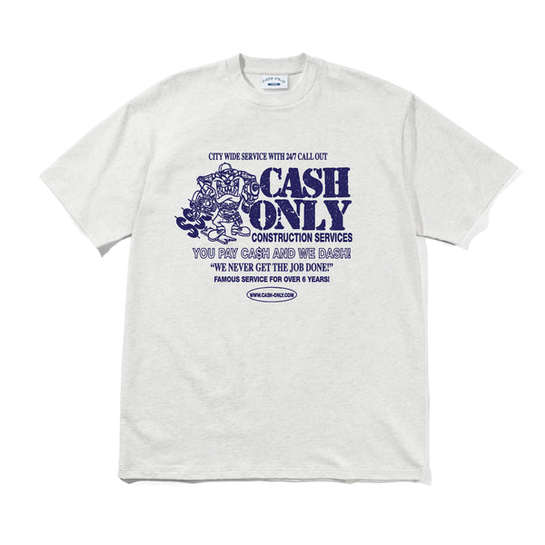 Cash Only Dash Tee, Ash