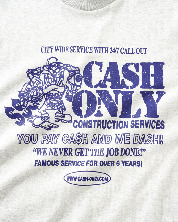 Cash Only Dash Tee, Ash