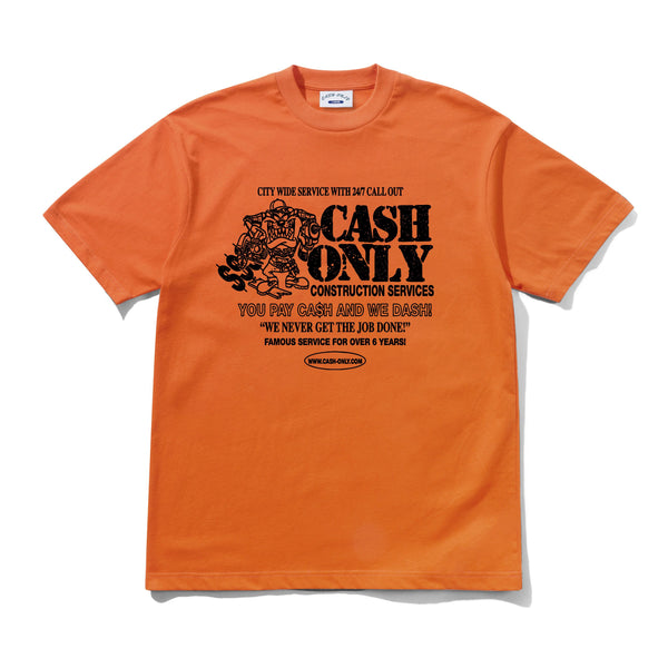 Cash Only Dash Tee, Orange