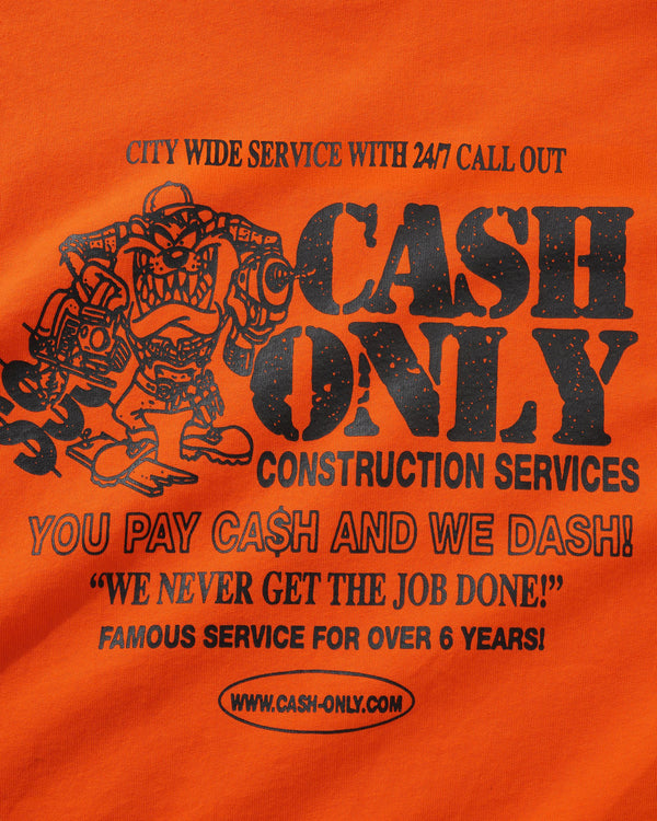 Cash Only Dash Tee, Orange