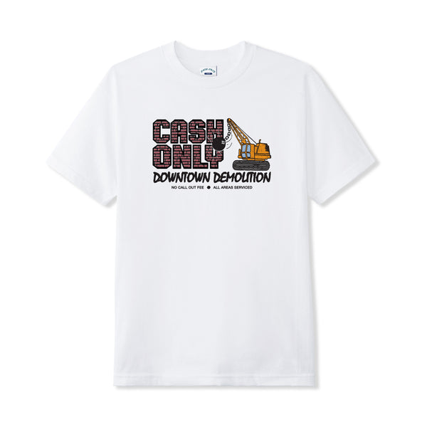 Cash Only Demolition Tee, White
