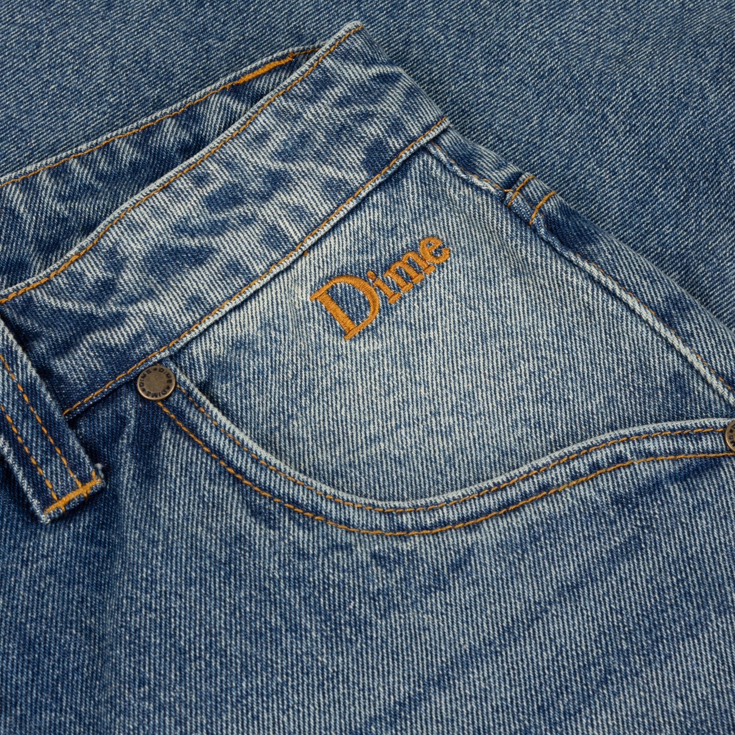 Classic Baggy Denim Jeans, Sandblasted Indigo