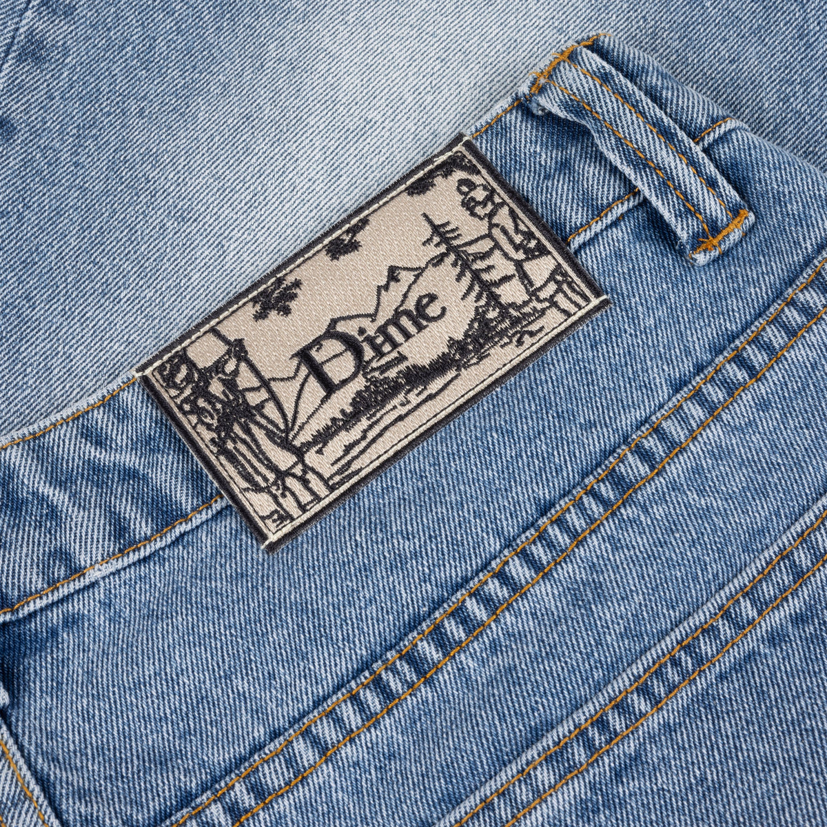 Classic Relaxed Denim Pants, Sandblasted Blue