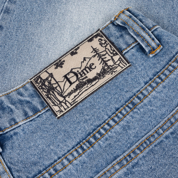 Dime Classic Relaxed Denim Pants, Sandblasted Blue