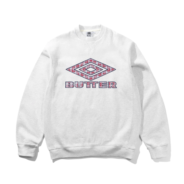 Butter Goods Diamond Applique Crewneck, Ash