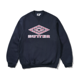 Diamond Applique Crewneck, Navy